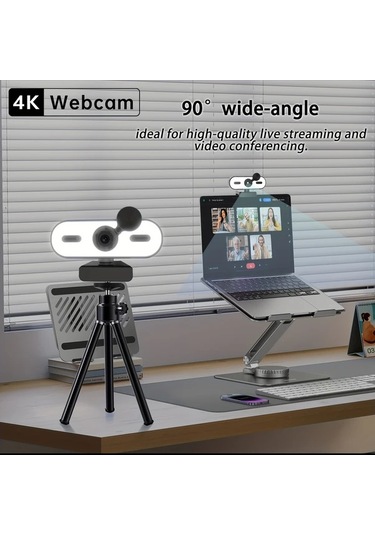 Dashanshop Exhqdr Q9-4k Usb Webcam 8mp 90 Geniş Açı Otomatik Odaklama Type-c