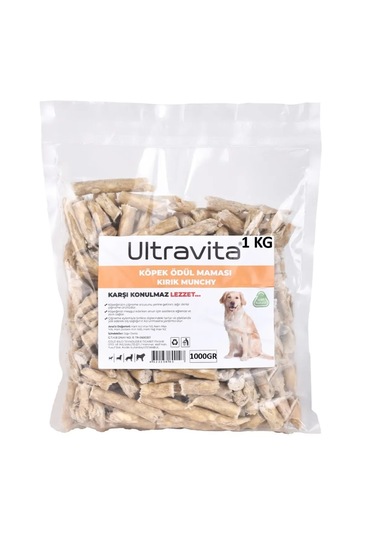 Ultravita Atıştırmalık Munchy Çubuk Köpek Kemiği Ödül Maması 1 KG