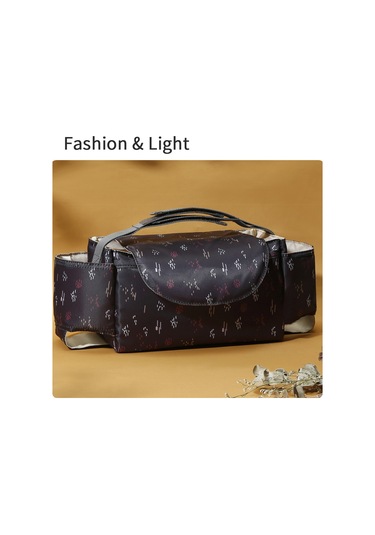 Xindoker "pratik Ve Büyük Kapasiteli Bebek Arabası Çantası - Su Geçirmez, Çok Bölmeli, Bardak Tutuculu" Siyah