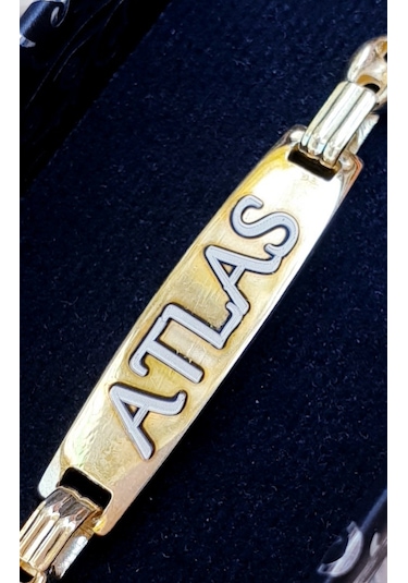 22 Ayar Altın Kaplama Papatyalı İsimli Çocuk Gümüş Bileklik Künye