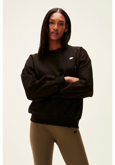 Bad Bear Basic Kadın Sweatshirt 23.04.12.001-c01 Siyah