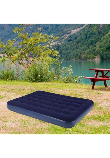 Çift Kişilik Yumuşak Şişme Yatak Kahverengi - Siyah