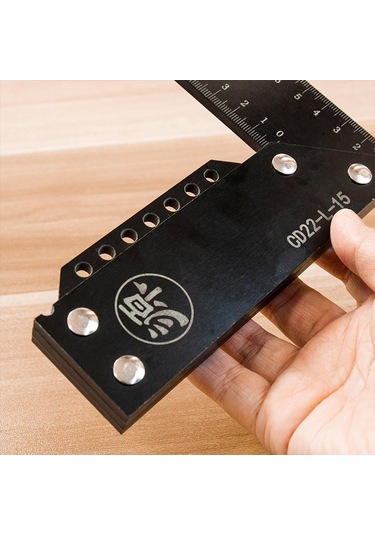 Suntek Dik Açı Cetvel Yüksek Hassasiyetli Profesyonel Siyah-150mm