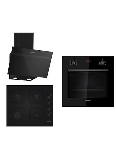 Siemens HB012FBB1T - EO6C6PP30O - LC63KPJ61T Siyah Ankastre Set