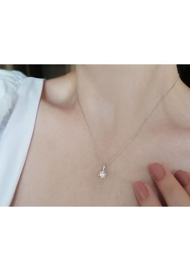 Sirius F Renk 0,50 Karat Pırlanta Tektaş Kolye 0823P0036