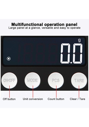 Mücevherat İçin Mini Dijital Terazi, Cep Mutfak Terazisi, Lcd Gümüş