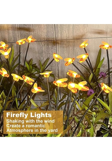 Dianziye Güneş Enerjili Zeytin Arısı Dalgalanır Bahçe Işığı - 6 Led Islak Işık - Serin Ve Romantik Bahçe Dekorasyonu - 1 Adet - Ip65 Su Geçirmez Diğer