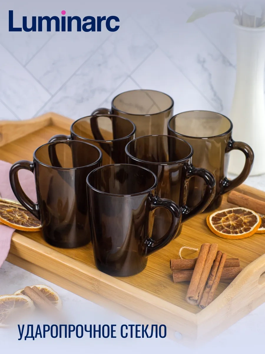 Lumınarc Eclipse 320 Ml Çaydanlıkları 6'lı Set 71717891 Kahverengi