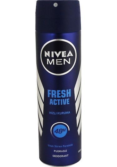 Nivea Men Fresh Active Pudrasız Erkek Sprey Deodorant 150 ML