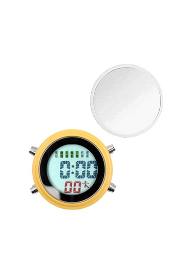 Suntek Su Geçirmez Mini Çalar Saat Motosiklet Yat Sarı-beyaz