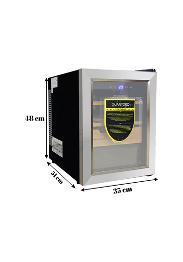 Quantoro Qcc-52-b Elektronik Nemlendirme & Soğutmalı Gümüş Puro Dolabı - Qtr-002