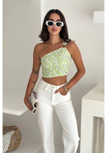 Asprin Fashion Tek Omuz Atlet Yeşil Yeşil
