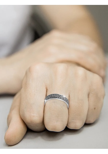 Zolotoj Merkurij Orthodox Yüzük Spasi Sochrani Gümüş 206773153 Gri