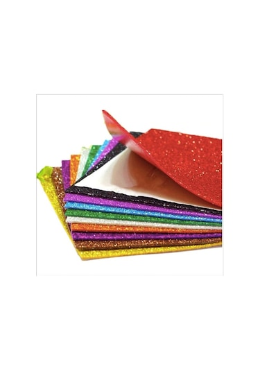 Yapışkanlı Simli Eva 20x30cm – 10’lu (10 Adet)