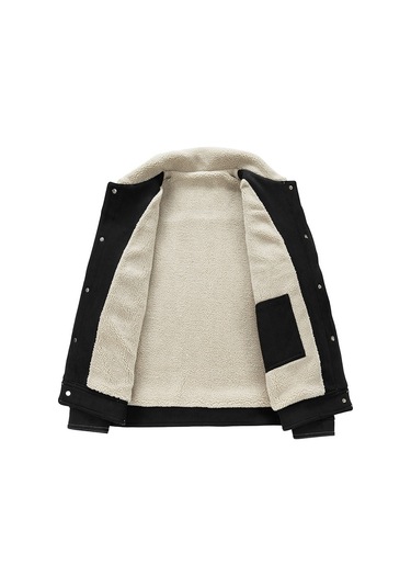 Açık Hava Eğlence Artı Kadife Kalın Bol Sıcak Erkek Ceketi Sarı