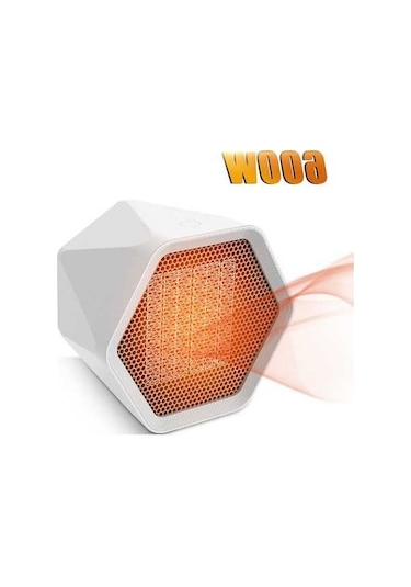 Flybuy Mini Uzay Isıtıcı, 600w, 2 Vites, Beyaz, Kompakt, Taşınabilir Masa Isıtıcı
