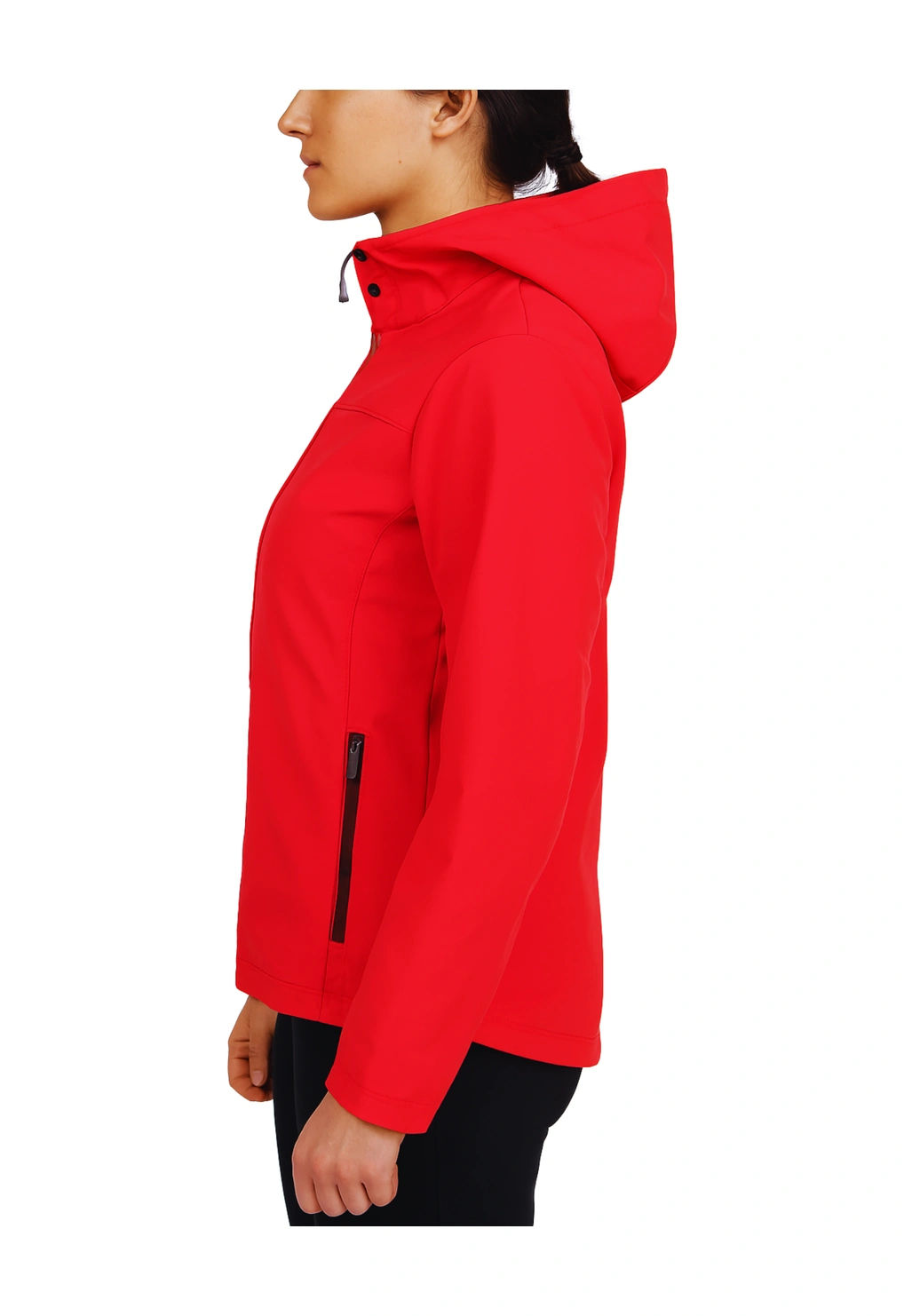 Crozwise Kadın İçi Polar Astar Su & Rüzgar Geçirmez Softshell Kışlık Mont Ceket 5037-b 07 Kırmızı