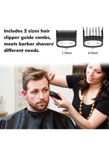 Yifomall Çift Boyutlu 1.5mm + 4.5mm Metal Destekli Şeffaf Saç Kesim Tarağı - 2'li Set