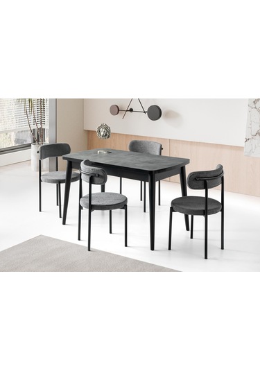 Alfa Mdf Açılır Mutfak Masa Sandalyeli Takım 75 130cm