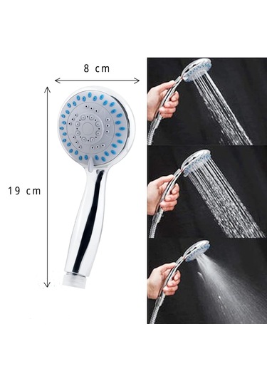 Platin Mafsallı Duş Seti Lüks 3 Fonksiyonlu Başlık 304 Paslanma Krom