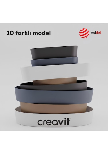 Creavit Nx260 Next Tezgah Üzeri Kare Delikli Lavabo 60 x 50 CM