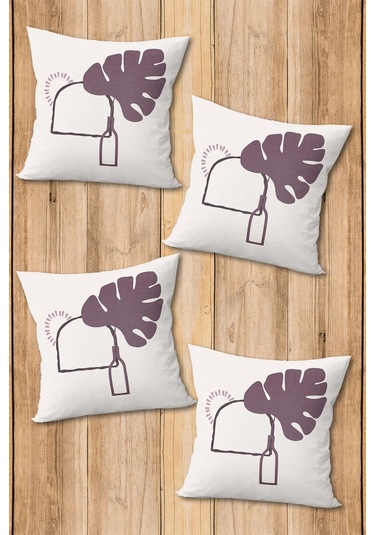Dijital Baskılı Yumuşak Dokulu 4 Lü Kırlent Kılıfı Takımı 43x43 Cm Krl0078 Renkli