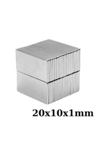 20x10x1mm Neodyum Güçlü Mıknatıs - Neodim Magnet