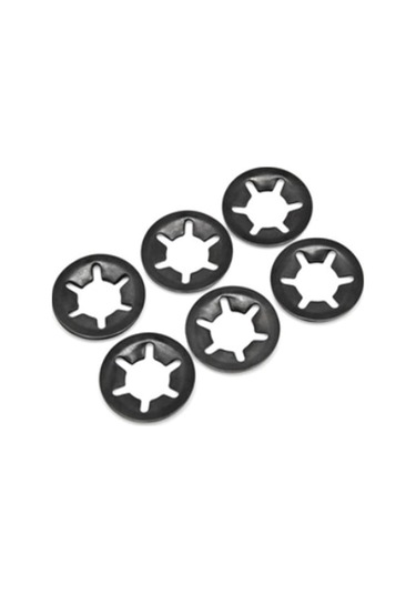 Somun, 20pcs M2 M2.5 M3 M4 M5 M6 M8 M10 M12 Yıldız Kilit Tespit Tutma Halkaları Çiçek Yıkayıcı Klips M4 Siyah + Gümüş