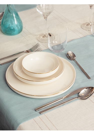 Cotton Box Antique Masa Örtüsü Seti Jasmine Krem 155x220