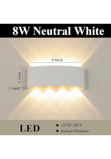 Led Duvar Lambası 4w 6w 8w Duvar Işıkları İç Aydınlatma Aplik Lamba Ac85-265v Yatak Odası Oturma Odası Merdiven Ev Aplik 55818767 Beyaz