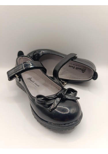 Kız Çocuk Rugan Kaydırmaz Taban Babet Siyah