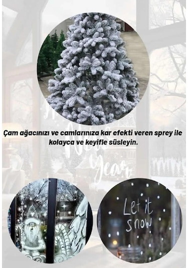 Steel Erimeyen Kar Spreyi Cama Yazılan 150 Ml Ck-7597 Beyaz