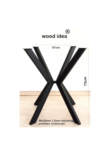 Wood İdea 73 Cm Metal Ahtapot Masa Ayağı