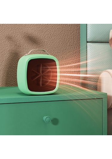Cbtxglobal 500 W Taşınabilir Elektrikli Isıtıcı Yeşil