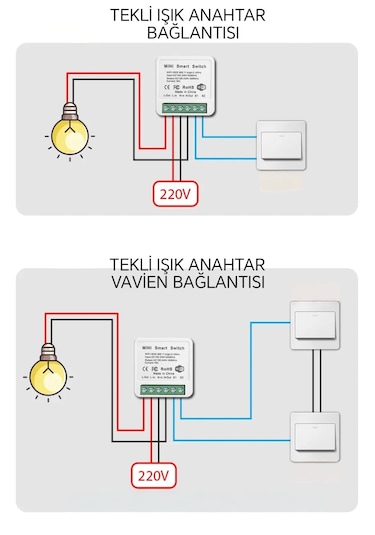 Tuya Destekli Akıllı Işık Anahtar