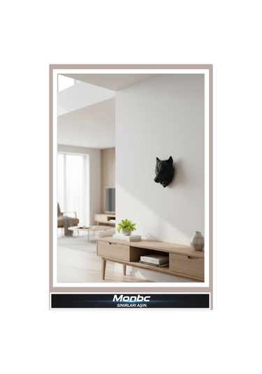 Monbc Alfa Kurt Duvar Dekoru 3d Tasarım Dekoratif Biblo, Hediyelik Ve Ev Ofis İçin Şık Aksesuar