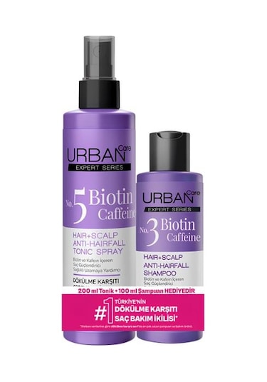 Urban Care Expert Series Biotin Caffeine Saç Bakım Toniği 200 Ml + Şampuan 100 Ml