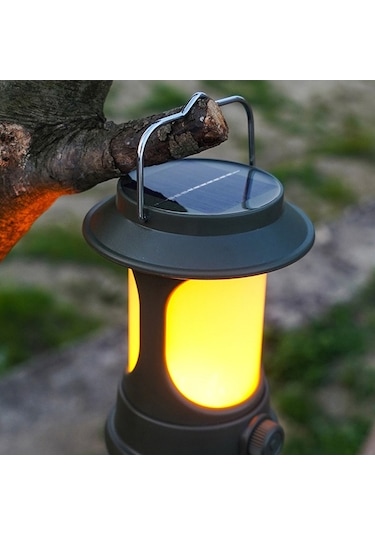 Pazly Taşınabilir Solar Usb Şarjlı Kamp Lambası: Su Geçirmez 1200mah, Kullanışlı Yeşil Tasarım Yeşil