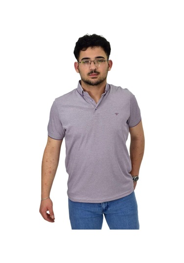 Erkek Polo Yaka Merserize Tişört 1000 Bgl-st04532 Lila
