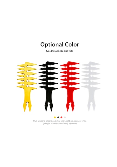 Vkemall Erkekler İçin Vintage Yağlı Saç Stili Oluşturucu Çift Taraflı Dokulu Saç Tarakası - Pp Malzeme Antistatik Dayanıklı