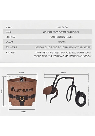 Padalink Bisiklet Su Şişesi Tutucu - Kolay Montajlı, Tüm Bardak Türleri İçin Uygun, Dayanıklı Nylon Yapı Kahve