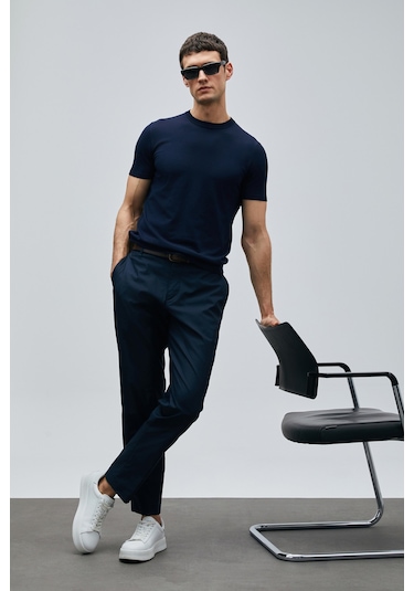 Lufian Tıno Erkek Modal Karışımlı Kazak Lacivert Lacivert 111090110100200 Lacivert