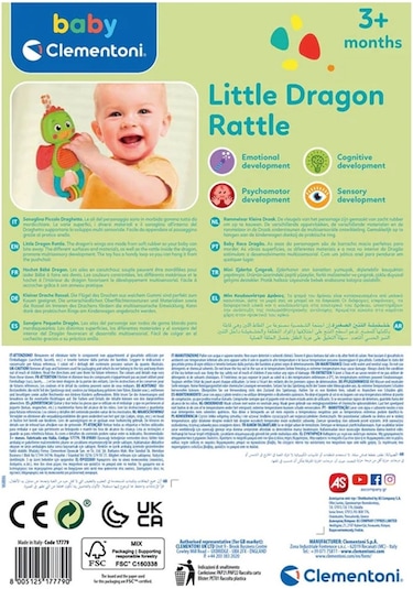 Baby Clementoni Sevimli Ejderha Çıngırak 17779 Çok Renkli