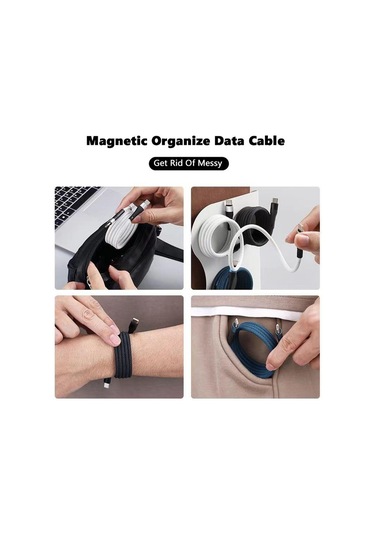 Siyah Vaorlo Manyetik Organize Şarj Kablosu 66w Süper Şarj Veri Kablosu Usb'de Type-c Cc Type-c'ye Type-c/lightning Kablo 56576868