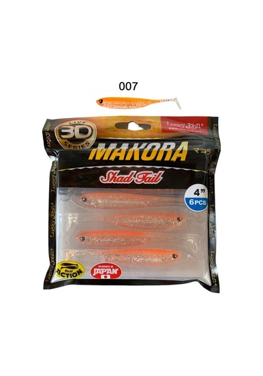 Lucky John Makora 3d Shad Tail 4'' 10.16 Cm 6'lı Paket Silikon Yem