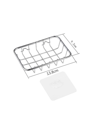 Sabunluk, Paslanmaya Dayanıklı Paslanmaz Çelik Sabunluk Tutucu, Banyoda Sabun Süngeri Scrubber İçin Ful Yapıştırıcı İle Duş Mutfak Lavabo