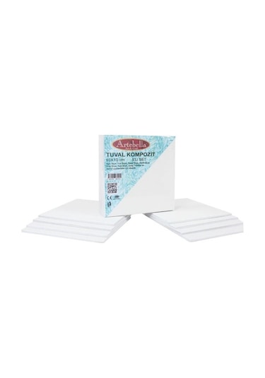 Ktt8S10X10 Artebella (Preslenmiş) Tuval Kompozit 10X10 Cm 8'Li Se