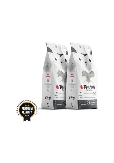 Toi Moi Aktif Karbon Sodyum Bentonit Kedi Kumu Avantaj Paket 2 x 10 KG