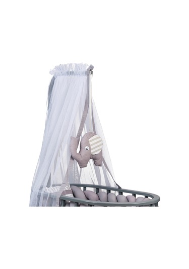 MDF, Luka Örgü Sepet Beşik + Uyku Seti + Cibinlik, Antrasit