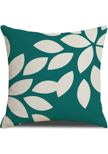 Kuzey Avrupa Geometrik Keten Yastık 50 50cm-8 Ekru